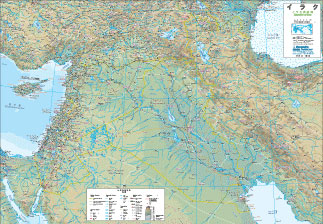 【表】イラク陰影段彩地図