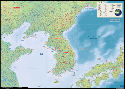 朝鮮半島全域地図