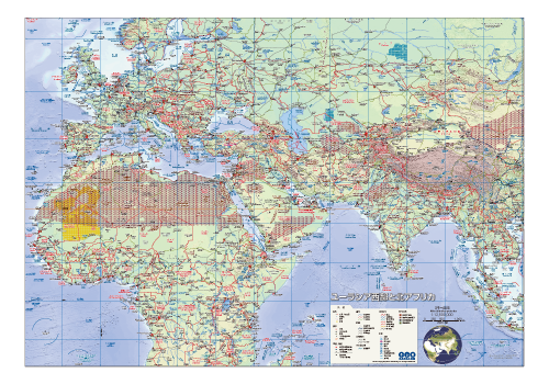 ユーラシア西部と北アフリカ地図