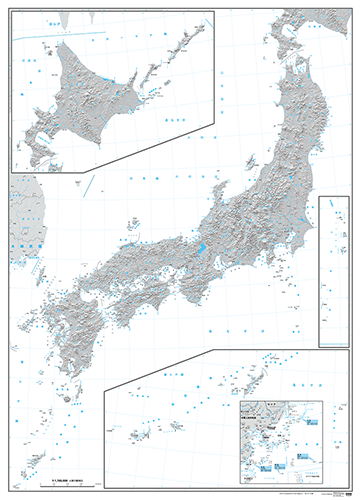 白地図（日本全図［自然］）